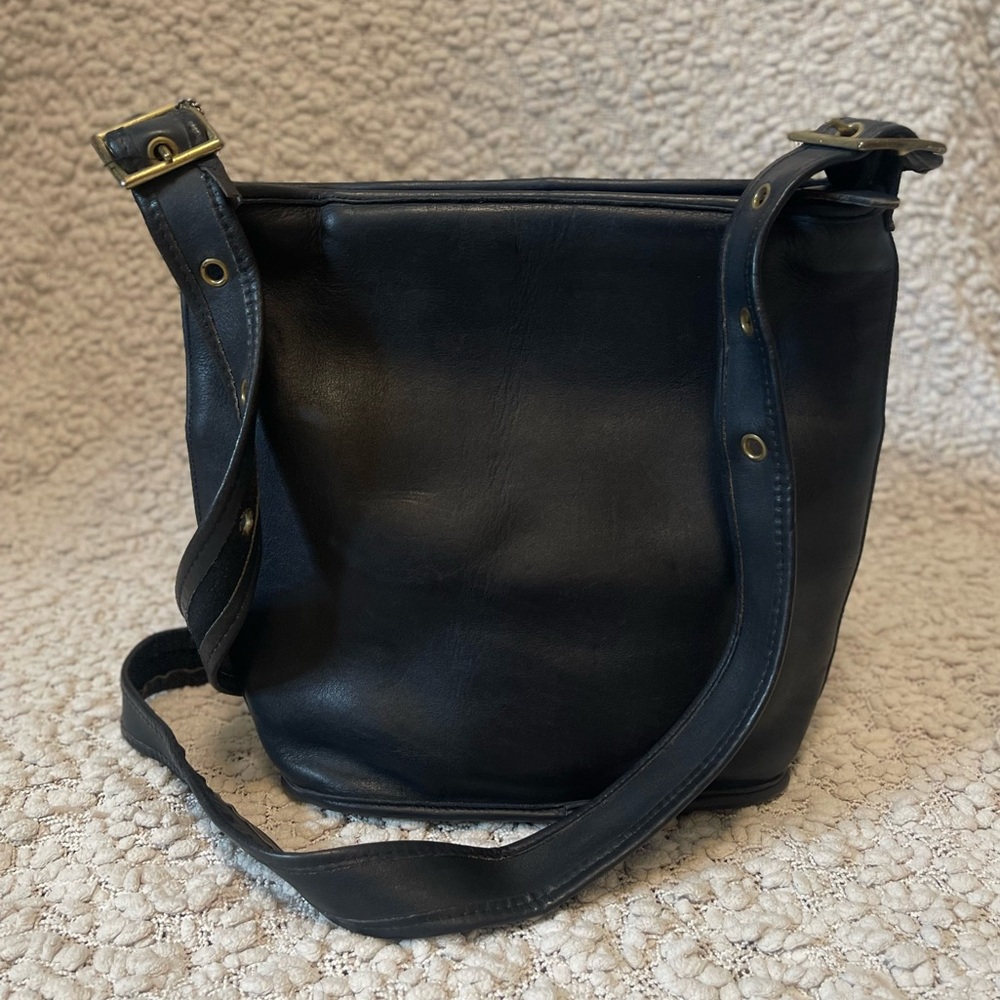 Vintage Coach Bleeker Bucket Bag 4153, black leather